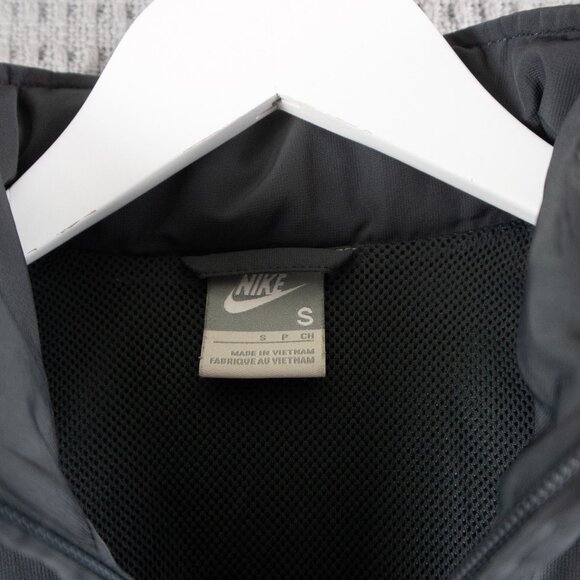 Nike 2000s Grey Tag Striped Windbreaker Light Jacket Mens S - Picture 4 of 8